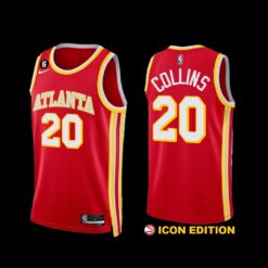 Atlanta Hawks John Collins 2022-23 Icon Edition Jersey Red