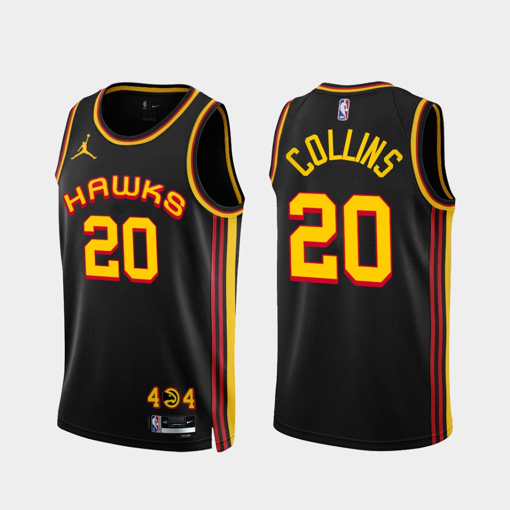 Atlanta Hawks John Collins 2022-23 Statement Edition Jersey Black Atlanta Hawks John Collins 2022-23 Statement Edition Jersey Black