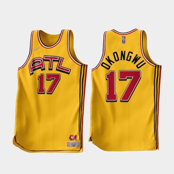 Atlanta Hawks Onyeka Okongwu 2022-23 Gold Earned Edition Jersey Atlanta Hawks Onyeka Okongwu 2022-23 Gold Earned Edition Jersey