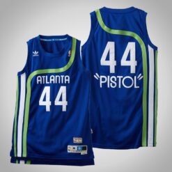 Atlanta Hawks Pistol Pete Maravich Blue Throwback Jersey
