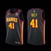 Atlanta Hawks Onyeka Okongwu 2022-23 City Edition NO.6 Patch Jersey Black