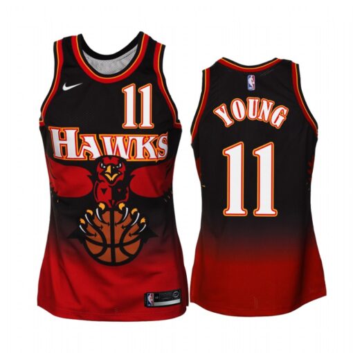 Atlanta Hawks Trae Young 2020 Red Throwback Jersey