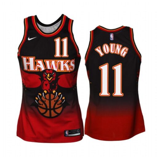 Atlanta Hawks Trae Young 2020 Red Throwback Jersey