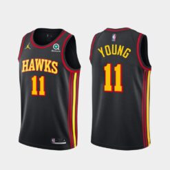 Atlanta Hawks Trae Young 2021 Black Statement Jersey
