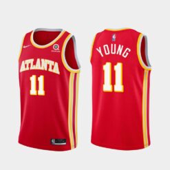 Atlanta Hawks Trae Young 2021 Red Icon Jersey