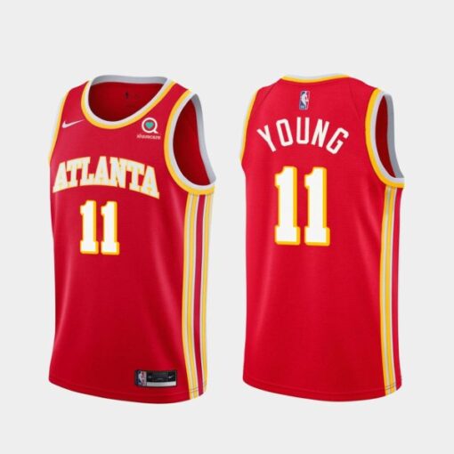 Atlanta Hawks Trae Young 2021 Red Icon Jersey