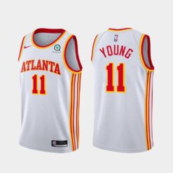 Atlanta Hawks Trae Young 2021 White Association Jersey