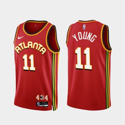 Atlanta Hawks Trae Young 2022-23 Red Icon Edition Jersey