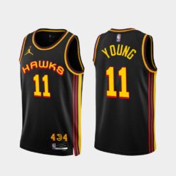 Atlanta Hawks Trae Young 2022-23 Statement Edition Jersey Black