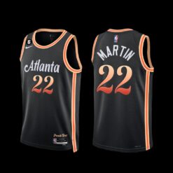 Atlanta Hawks Tyrese Martin 2022-23 City Edition NO.6 Patch Jersey Black
