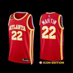 Atlanta Hawks Tyrese Martin 2022-23 Icon Edition Jersey Red