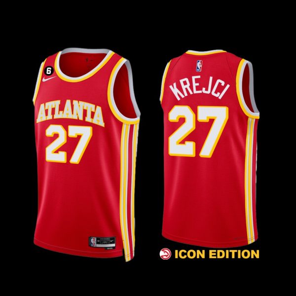 Atlanta Hawks Vit Krejci 2022-23 Icon Edition Jersey Red Atlanta Hawks Vit Krejci 2022-23 Icon Edition Jersey Red