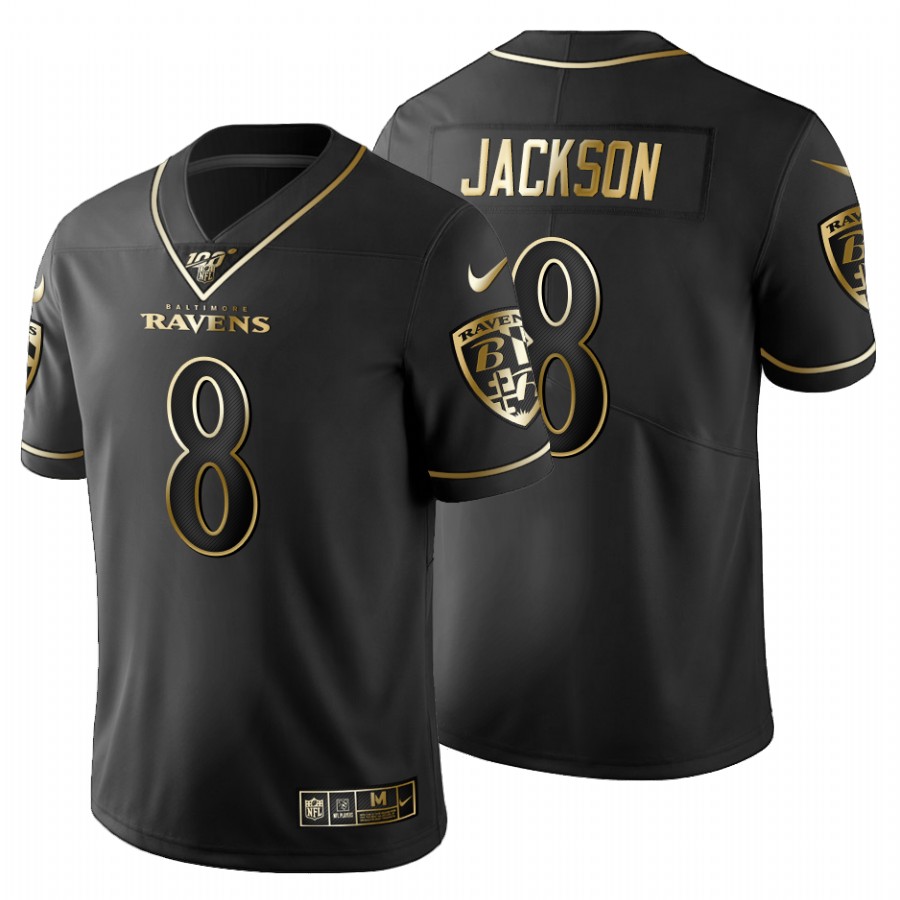Baltimore Ravens Lamar Jackson Black Golden Limited Jersey Baltimore Ravens Lamar Jackson Black Golden Limited Jersey