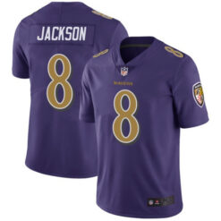 Baltimore Ravens Lamar Jackson Purple Color Rush Limited Jersey