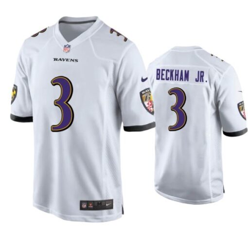 Baltimore Ravens Odell Beckham Jr White Limited Jersey
