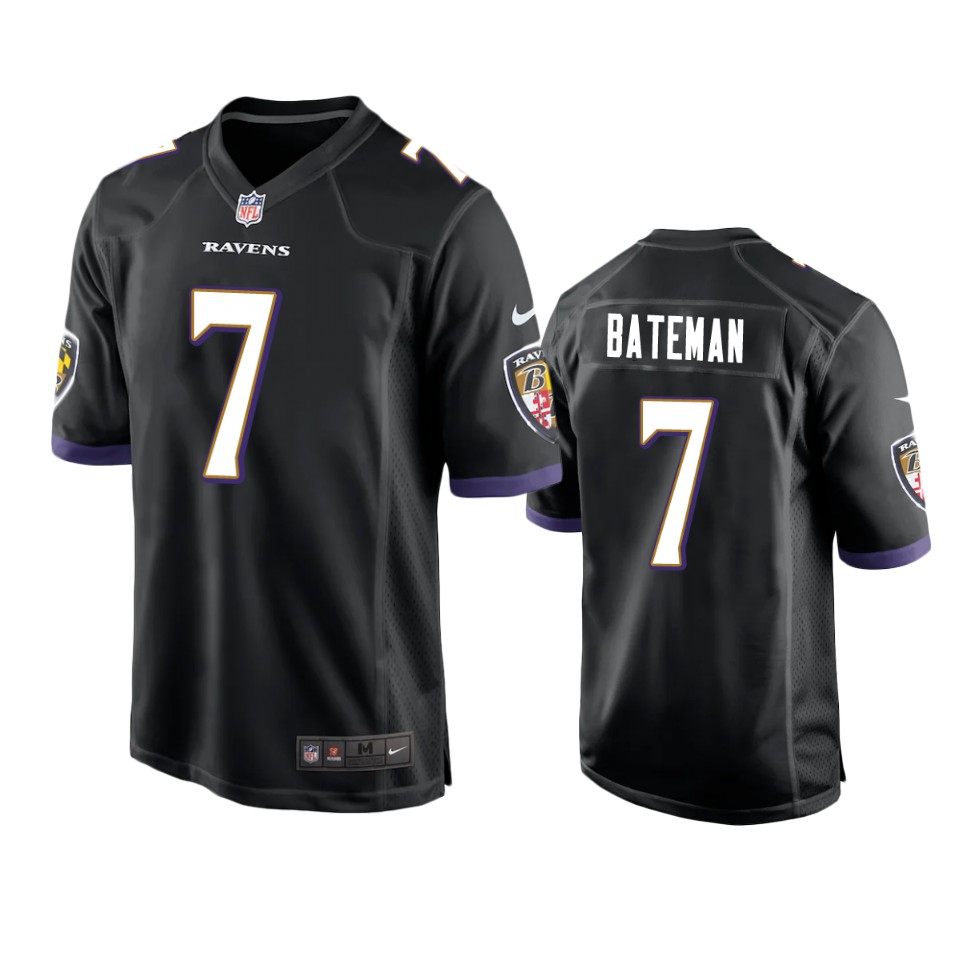 Baltimore Ravens Rashod Bateman Black Limited Jersey Baltimore Ravens Rashod Bateman Black Limited Jersey