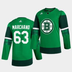 Boston Bruins Brad Marchand 2020 St. Patrick’s Day Authentic Player Green Jersey
