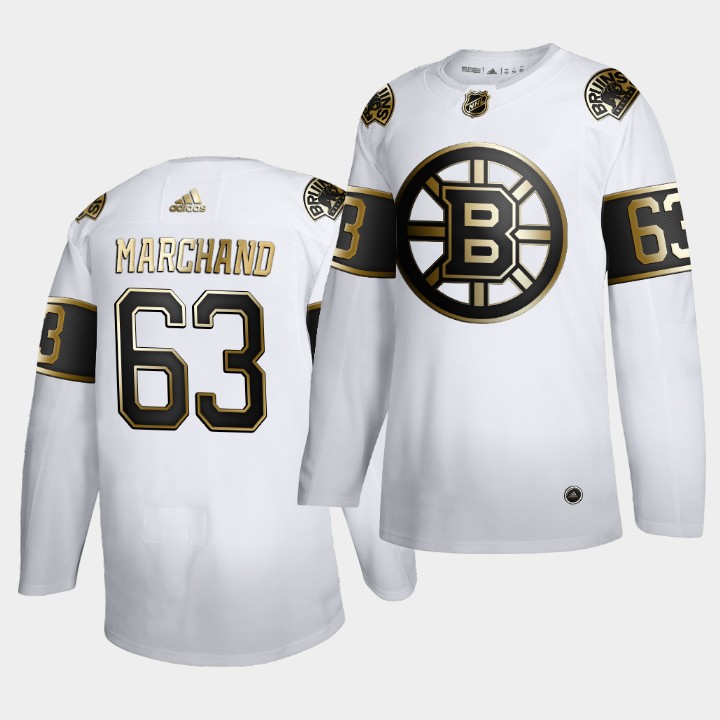 Boston Bruins Brad Marchand Golden Edition White Limited Jersey Boston Bruins Brad Marchand Golden Edition White Limited Jersey