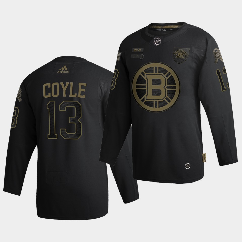 Boston Bruins Charlie Coyle 2020 Veterans Day Authentic Black Jersey Boston Bruins Charlie Coyle 2020 Veterans Day Authentic Black Jersey