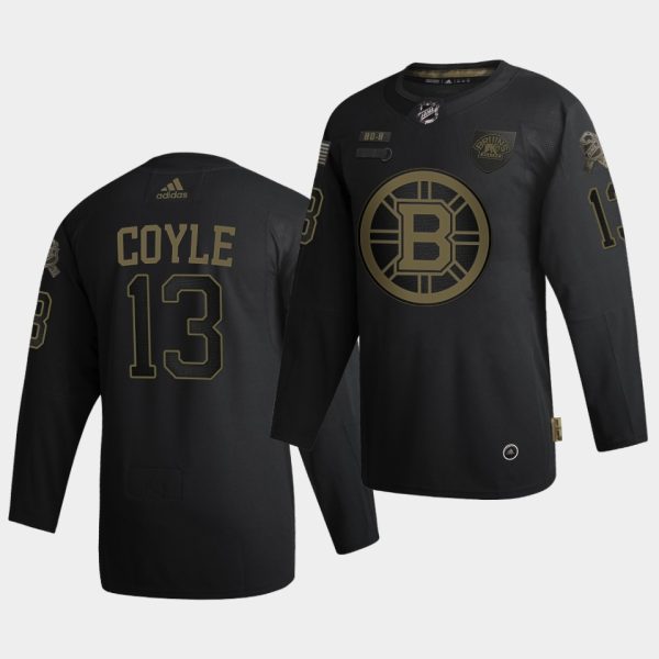 Boston Bruins Charlie Coyle 2020 Veterans Day Authentic Black Jersey Boston Bruins Charlie Coyle 2020 Veterans Day Authentic Black Jersey