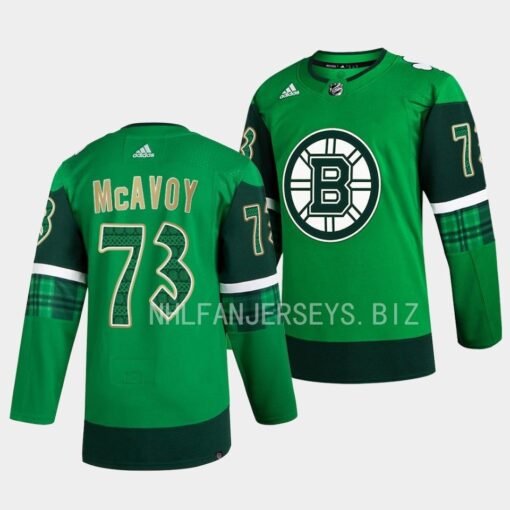 Boston Bruins Charlie McAvoy 2023 St. Patricks Day Green Primegreen Authentic Jersey