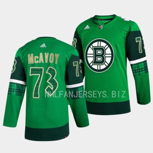 Boston Bruins Charlie McAvoy 2023 St. Patricks Day Green Primegreen Authentic Jersey