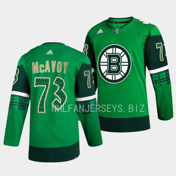 Boston Bruins Charlie McAvoy 2023 St. Patricks Day Green Primegreen Authentic Jersey Boston Bruins Charlie McAvoy 2023 St. Patricks Day Green Primegreen Authentic Jersey