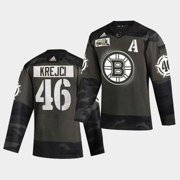 Boston Bruins David Krejci 2021 Military Night Camo Limited Jersey Boston Bruins David Krejci 2021 Military Night Camo Limited Jersey