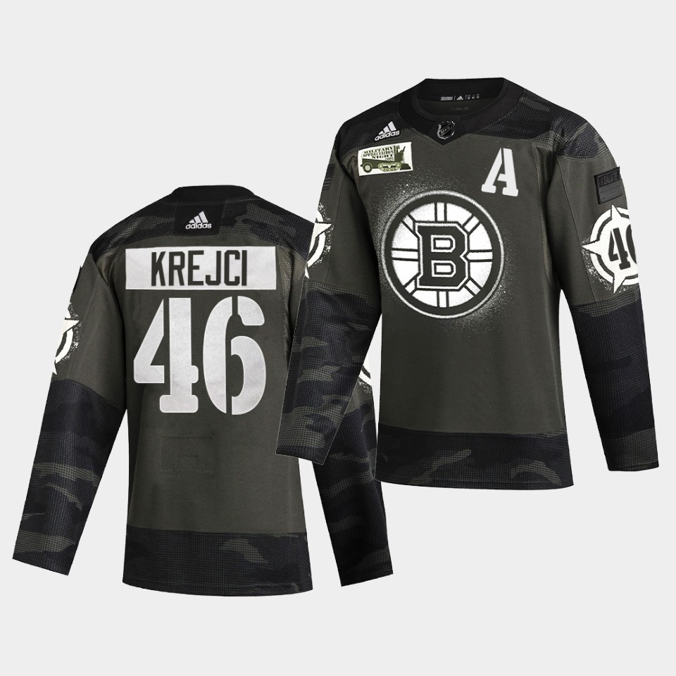 Boston Bruins David Krejci 2021 Military Night Camo Limited Jersey Boston Bruins David Krejci 2021 Military Night Camo Limited Jersey