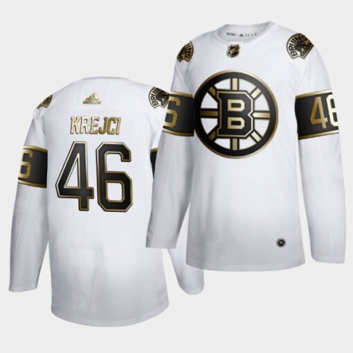Boston Bruins David Krejci Golden Edition White Limited Jersey