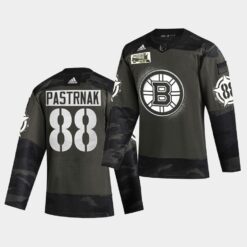 Boston Bruins David Pastrnak 2021 Military Night Camo Limited Jersey