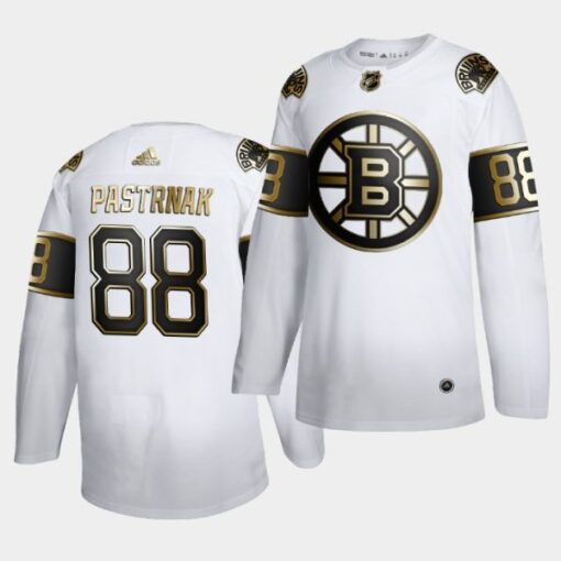 Boston Bruins David Pastrnak Golden Edition White Limited Jersey