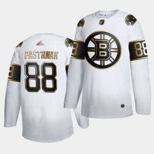 Boston Bruins David Pastrnak Golden Edition White Limited Jersey