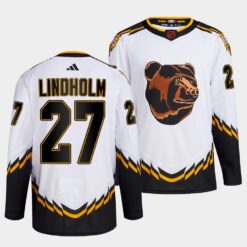 Boston Bruins Hampus Lindholm 2022 Reverse Retro 2.0 White Primegreen Jersey