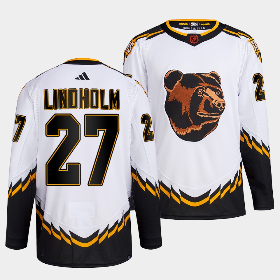Boston Bruins Hampus Lindholm 2022 Reverse Retro 2.0 White Primegreen Jersey Boston Bruins Hampus Lindholm 2022 Reverse Retro 2.0 White Primegreen Jersey