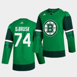 Boston Bruins Jake DeBrusk 2020 St. Patrick’s Day Player Green Jersey