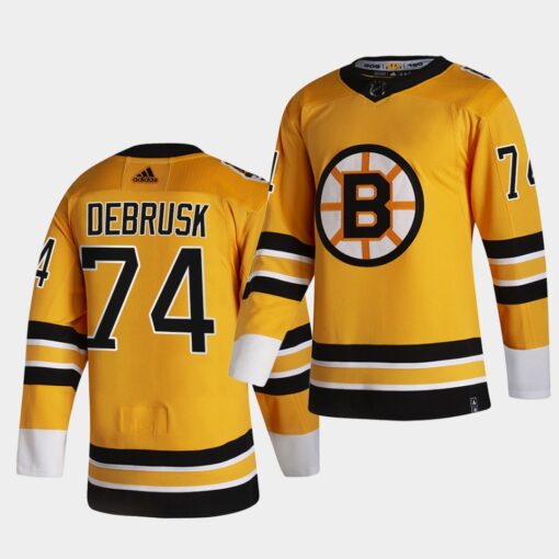 Boston Bruins Jake Debrusk 2021 Reverse Retro Gold Authentic Jersey