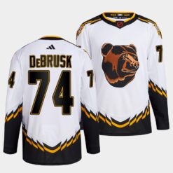 Boston Bruins Jake DeBrusk 2022 Reverse Retro 2.0 White Primegreen Jersey