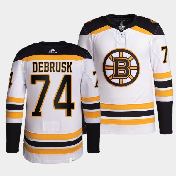 Boston Bruins Jake DeBrusk Away White Jersey Boston Bruins Jake DeBrusk Away White Jersey