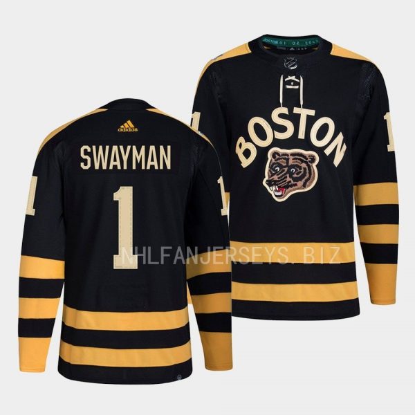 Boston Bruins Jeremy Swayman 2023 Winter Classic Black Jersey Boston Bruins Jeremy Swayman 2023 Winter Classic Black Jersey