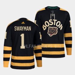 Boston Bruins Jeremy Swayman 2023 Winter Classic Black Jersey