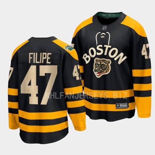 Boston Bruins Matt Filipe 2023 Winter Classic Black Jersey