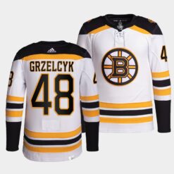 Boston Bruins Matt Grzelcyk Away White Jersey