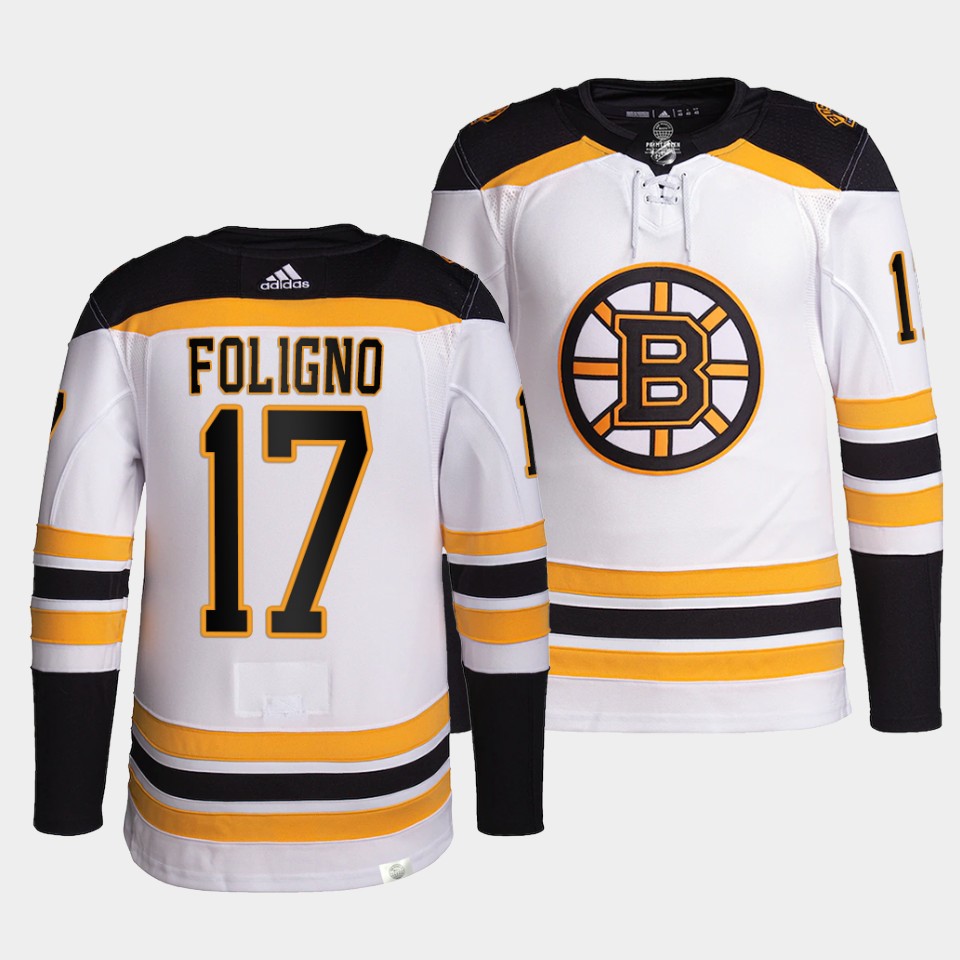 Boston Bruins Nick Foligno Away White Jersey Boston Bruins Nick Foligno Away White Jersey