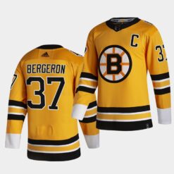 Boston Bruins Patrice Bergeron 2021 Reverse Retro Special Edition Black Jersey