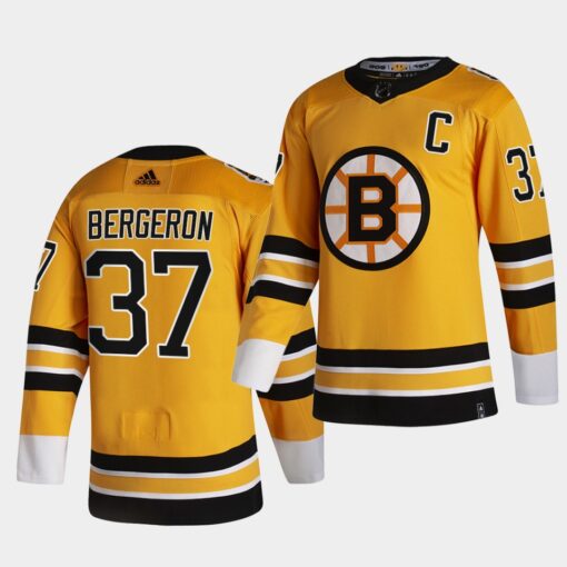 Boston Bruins Patrice Bergeron 2021 Reverse Retro Special Edition Black Jersey