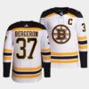 Boston Bruins Patrice Bergeron Away Pro White Jersey