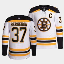 Boston Bruins Patrice Bergeron Away White Jersey