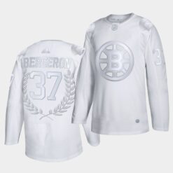 Boston Bruins Patrice Bergeron Frank J. Selke Trophy Awards Collection Platinum Jersey