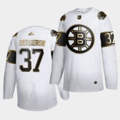 Boston Bruins Patrice Bergeron Golden Edition White Limited Jersey